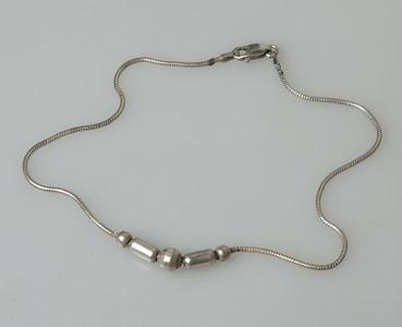 Fusskette 925er Sterlingsilber, Länge: 27,0 cm, Gewicht: 4,7g