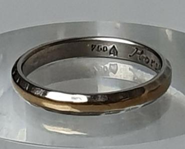Bicolor Bandring aus 750 Gold, Größe 54, Gewicht: 3,3g