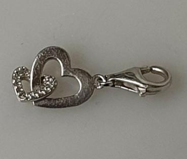 Esprit Charm Armbandanhänger "verschlungene Herzen" aus 925er Sterlingsilber