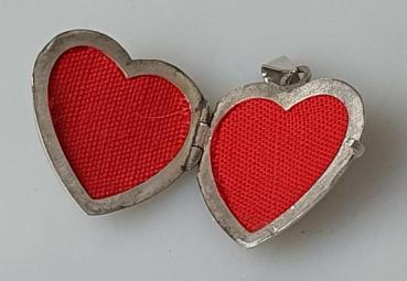 Medaillon Kettenanhänger -Herz- aus 835er Silber, Gewicht: 6,0g