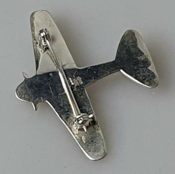 Preview: Brosche Flugzeug aus 925er Sterlingsilber, Gewicht: 7,0g
