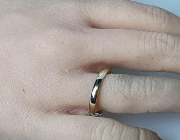 Preview: Bandring aus 585er Gold, Größe: 62, Gewicht: 2,2g