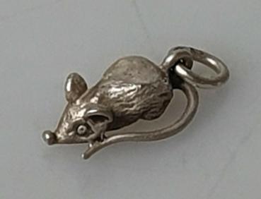 Kettenanhänger "Maus", 835er Silber