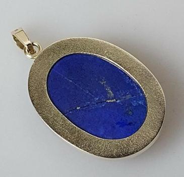 Preview: Großer Lapislazuli Kettenanhänger, 585er Gold, Gewicht: 36,0g