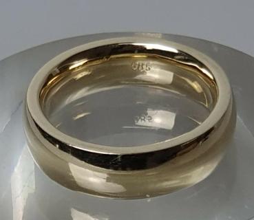 Preview: Breiter Bandring aus 585er Gold, Größe: 54, Gewicht: 11,8g