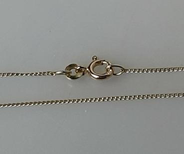 Feine lange Panzerhalskette aus 585er Gold, Länge: 62,0 cm, Gewicht: 2,3g