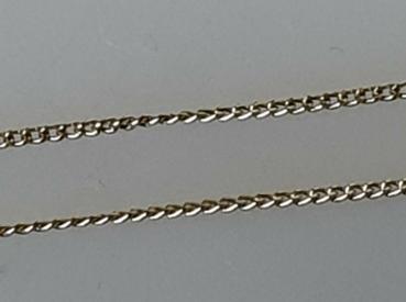 Feine lange Panzerhalskette aus 585er Gold, Länge: 62,0 cm, Gewicht: 2,3g