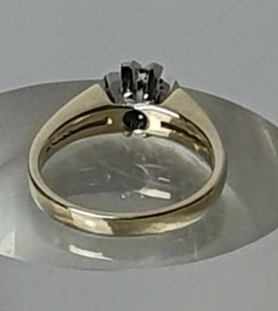 Preview: Brillantsolitär mit 0.15 Karat aus 585er Gold, Größe 55, Gewicht: 5,1g