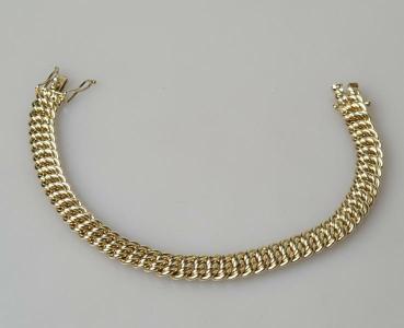 Preview: Gliederarmband aus 585er Gold, Länge 19,0 cm Gewicht: 17,8g