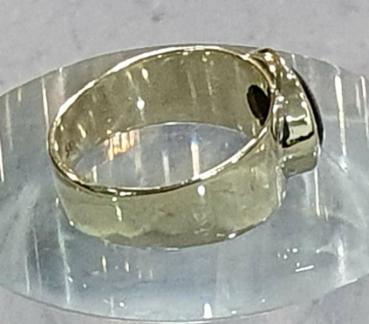 Preview: Ring mit Onyx Cabochon, 585er Gold, Größe: 52, Gewicht: 4,7g
