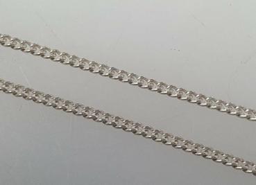 Lange Panzerhalskette aus 835er Silber, Länge: 78,0 cm, Gewicht: 8,0g