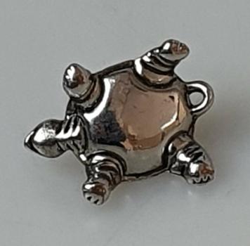 Anhänger Landschildkröte mit Emailleüberzug aus Edelstahl