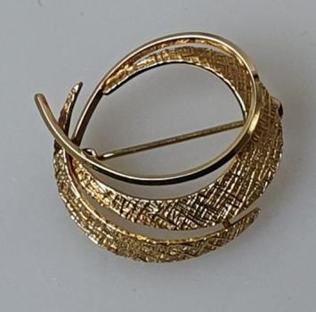Rundbrosche aus 333er Gold, Gewicht: 3,1g