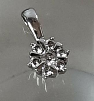 Sternförmiger Schmuckstein Kettenanhänger aus 925er Sterlingsilber, Gewicht: 0,9g