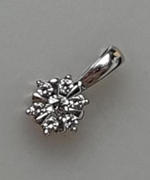 Sternförmiger Schmuckstein Kettenanhänger aus 925er Sterlingsilber, Gewicht: 0,9g