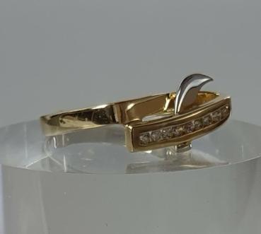 Schmucksteinring aus 750er Gold, Größe 54, Gewicht: 5,5g