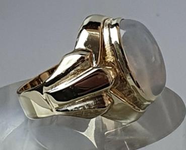 Preview: Vintage: Mondsteinring mit 3,8 ct. aus 585 Gold. Größe 53, Gewicht: 8,5g