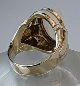Preview: Vintage: Mondsteinring mit 3,8 ct. aus 585 Gold. Größe 53, Gewicht: 8,5g