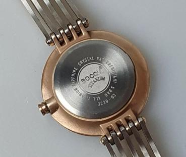 Damen Armbanduhr Boccia aus Titanium mit Schmucksteinen, vergoldet