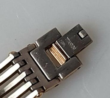 Damen Armbanduhr Boccia aus Titanium mit Schmucksteinen, vergoldet