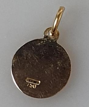 Preview: Sternzeichen Zwilling Kettenanhänger aus 750er Gold, Gewicht: 1,6g