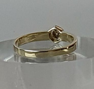 Diamantsolitär aus 585er Gelbgold, Größe 56, Gewicht: 2,5g