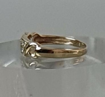 Diamantring aus 585er Gelbgold, Größe 49, Gewicht: 1,6g