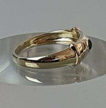 Preview: Smaragd- Diamantring, 585 Gold, Größe 55, Gewicht: 3,3g