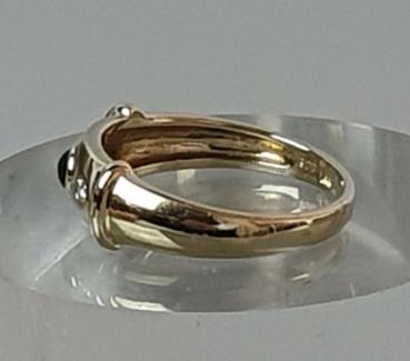 Preview: Smaragd- Diamantring, 585 Gold, Größe 55, Gewicht: 3,3g