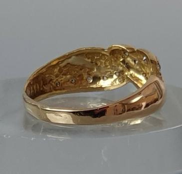 Preview: Schmucksteinring aus 980er Gold, Größe 59, Gewicht: 3,9g