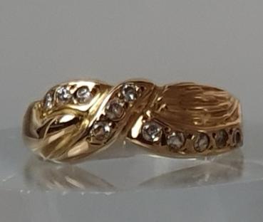 Preview: Schmucksteinring aus 980er Gold, Größe 59, Gewicht: 3,9g