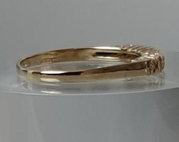 Preview: Diamantring mit 5 Diamanten aus 585er Gold, Größe 56, Gewicht: 1,8g