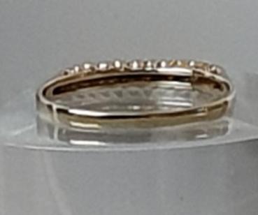 Preview: Diamantring mit 5 Diamanten aus 585er Gold, Größe 56, Gewicht: 1,8g