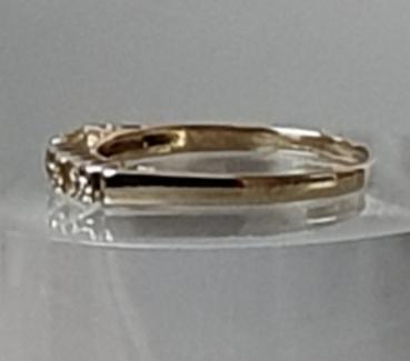 Preview: Diamantring mit 5 Diamanten aus 585er Gold, Größe 56, Gewicht: 1,8g