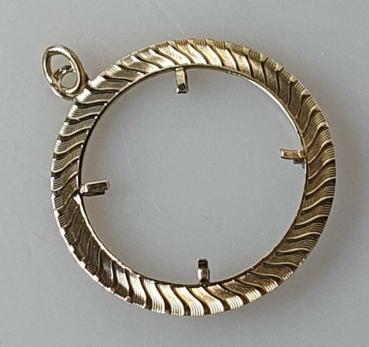 Münzanhänger / Medaillenanhänger, 585 Gold, Innendurchmesser: 21,5 mm, Gewicht: 2,8g