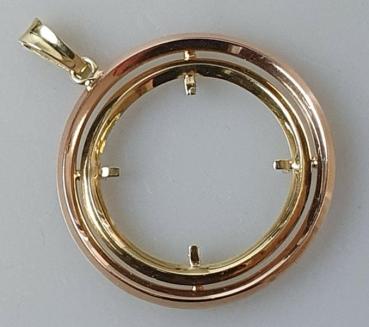 Münzanhänger / Medaillenanhänger, 585 Gold, Innendurchmesser: 22,5 mm, Gewicht: 3,8g