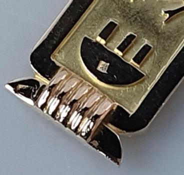 Preview: Kettenanhänger "Hieroglyphen" 20 kt. Gold, Gewicht: 18,9g