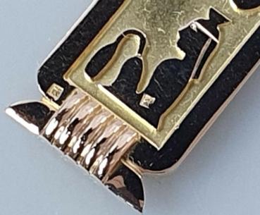 Kettenanhänger "Hieroglyphen" 20 kt. Gold, Gewicht: 18,9g