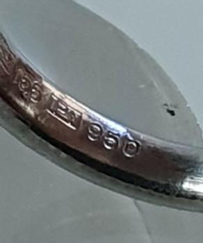 Preview: Bandring / Ehering aus 950 Platin, Größe 59, Gewicht: 9,9g