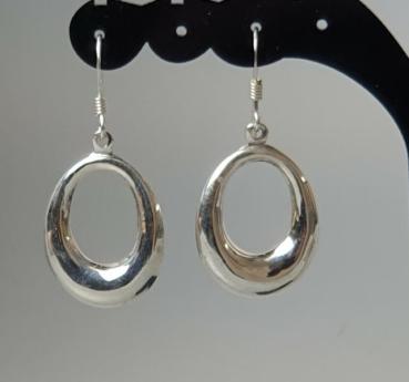Ohrhänger -Oval- aus 925er Sterlingsilber, Gewicht: 3,4g