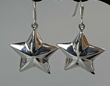 Ohrhänger -Stern- aus 925er Sterlingsilber, Gewicht: 4,8g