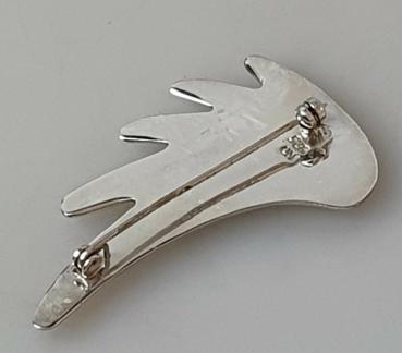 Zackenbrosche aus 925er Sterlingsilber, Gewicht: 7,4g