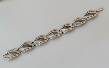 Gliederarmband aus 925er Sterlingsilber, Länge 20,0 cm, Gewicht: 26,3g