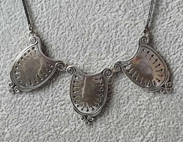 Element Halskette aus 925er Sterlingsilber, Länge 43,5 cm, Gewicht: 12,0g