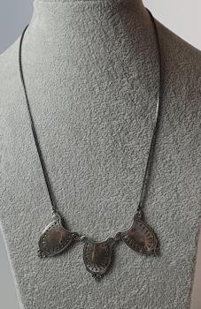Element Halskette aus 925er Sterlingsilber, Länge 43,5 cm, Gewicht: 12,0g