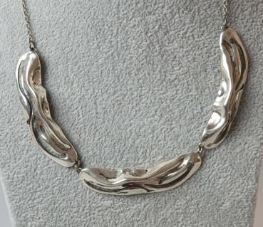 Element Halskette aus 925er Sterlingsilber, Länge 44,0 cm, Gewicht: 23,9g