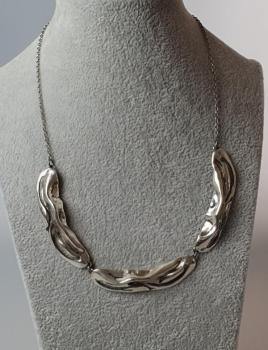 Element Halskette aus 925er Sterlingsilber, Länge 44,0 cm, Gewicht: 23,9g