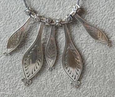 Element Halskette aus 925er Sterlingsilber, Länge 43,0 cm, Gewicht: 18,3g