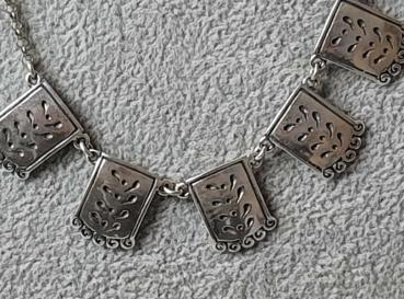 Element Halskette aus 925er Sterlingsilber, Länge 43,0 cm, Gewicht: 12,5g