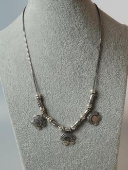 Element Halskette aus 925er Sterlingsilber, Länge 43,0 cm, Gewicht: 16,6g